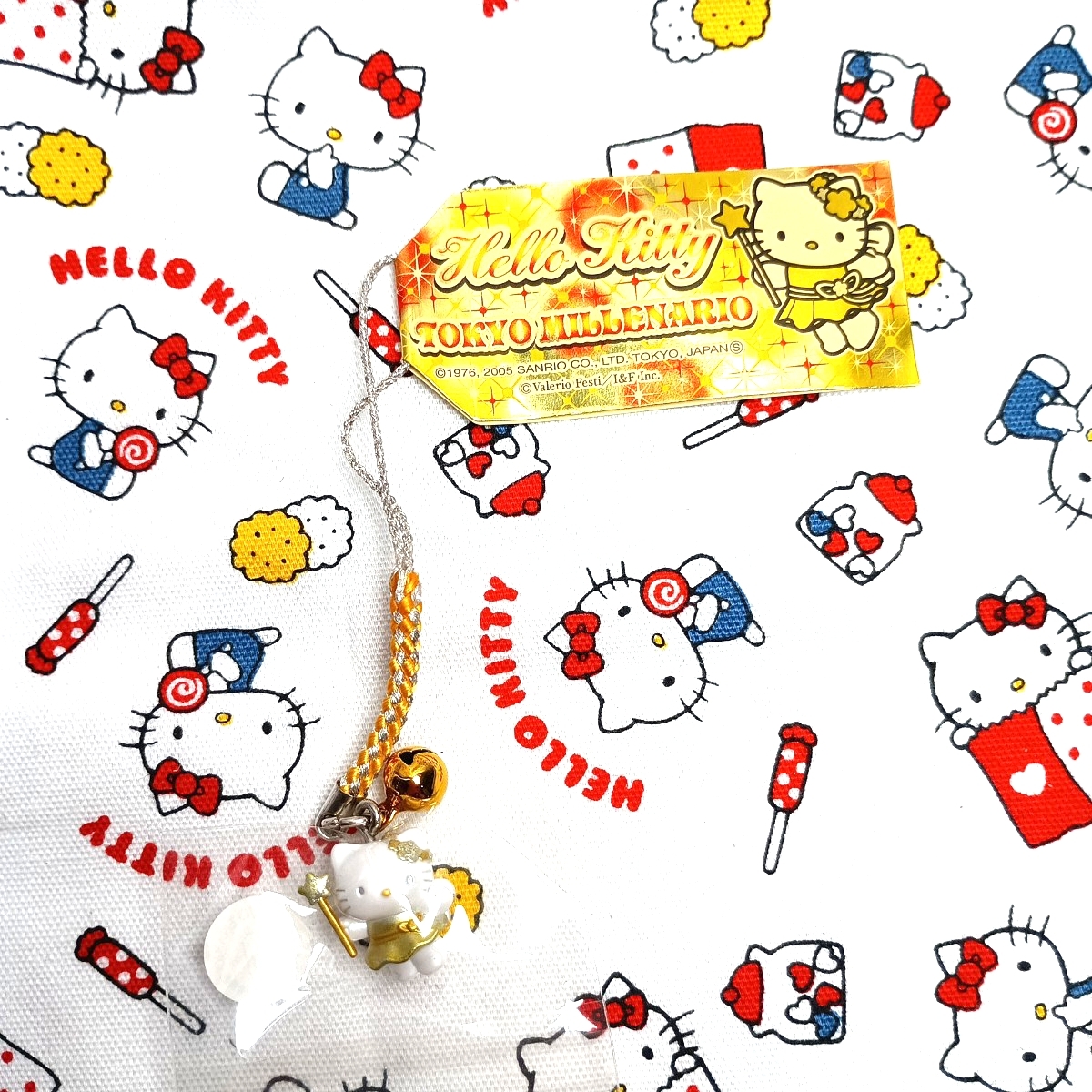 激レア☆ ご当地 地域限定 根付け ストラップ 東京 MILLENARIO 妖精 キティちゃん マスコット 2005年物 当時のまま 新品未開封 同梱可能 _画像1