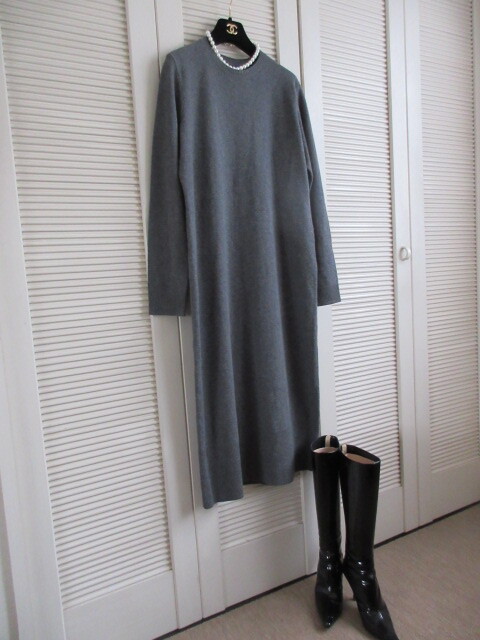 クローゼット整理!POLO RALPH LAUREN 70%wool・30%cashmere ニットワンピース L/G (40~42細身)1度着用_画像1