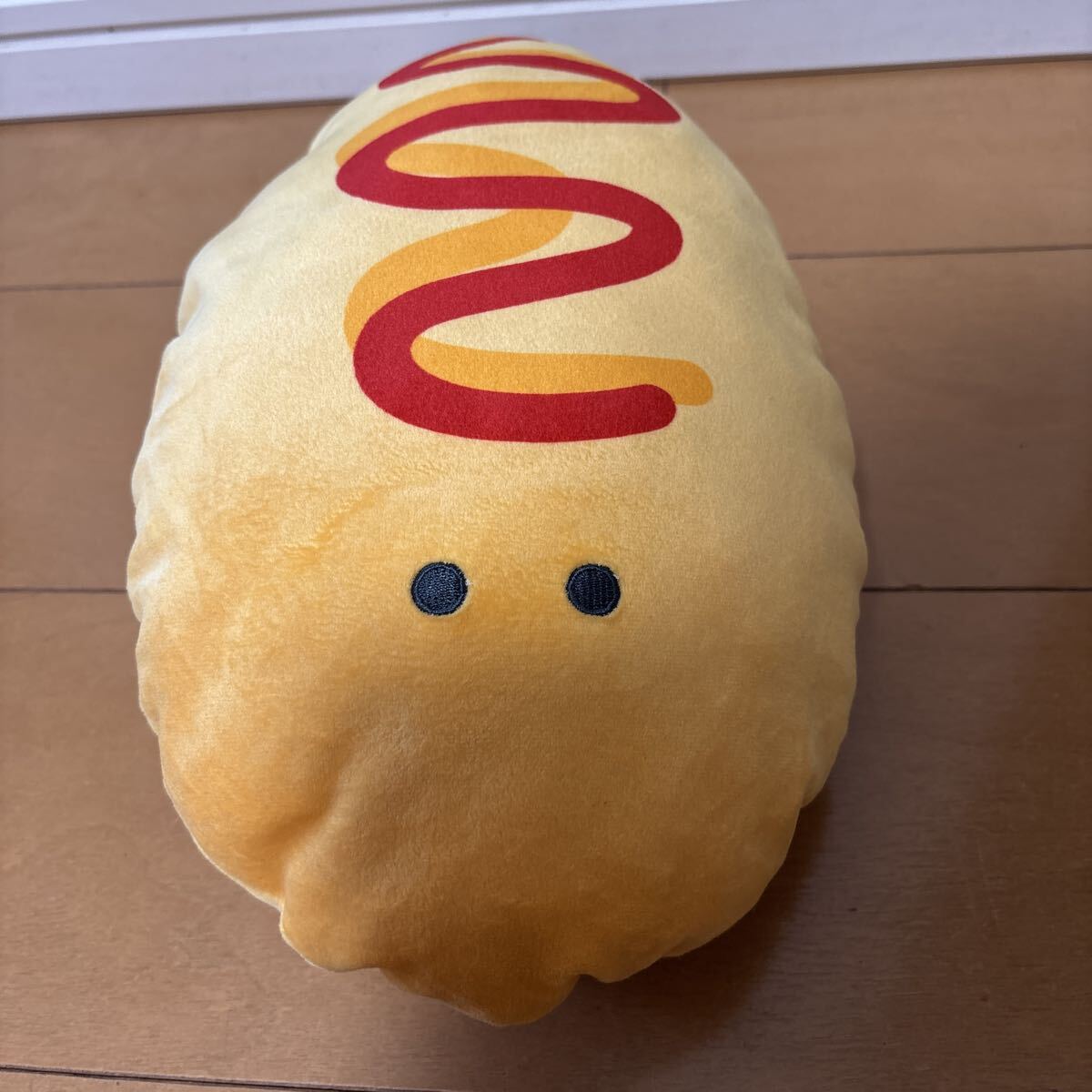 つぶらな瞳のファーストフード アメリカンドッグ もちふわ おっきめ ぬいぐるみ クッション プライズ_画像4