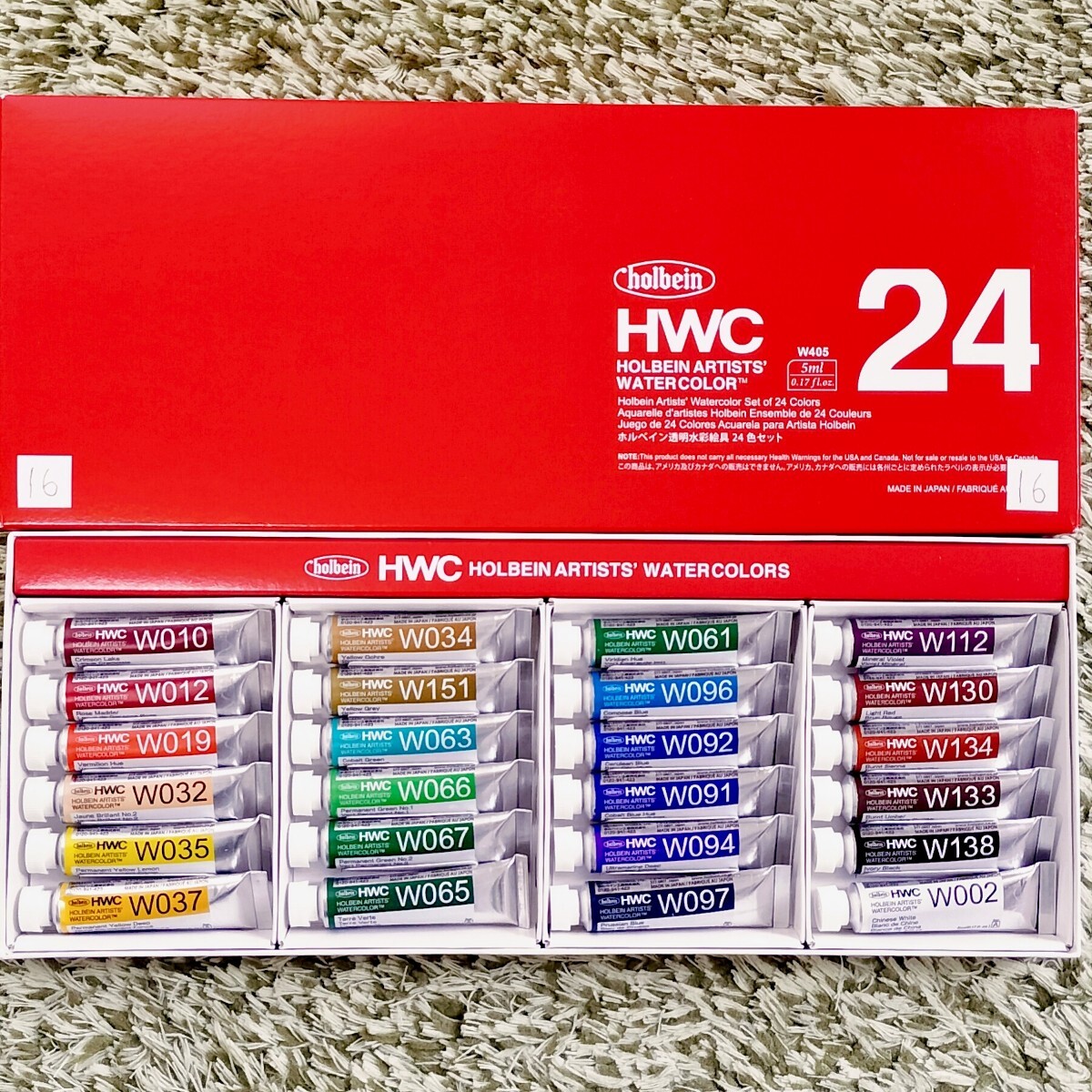 16 ホルベイン(HOLBEIN)● 透明水彩絵具 (透明水彩絵の具)　24本_画像1
