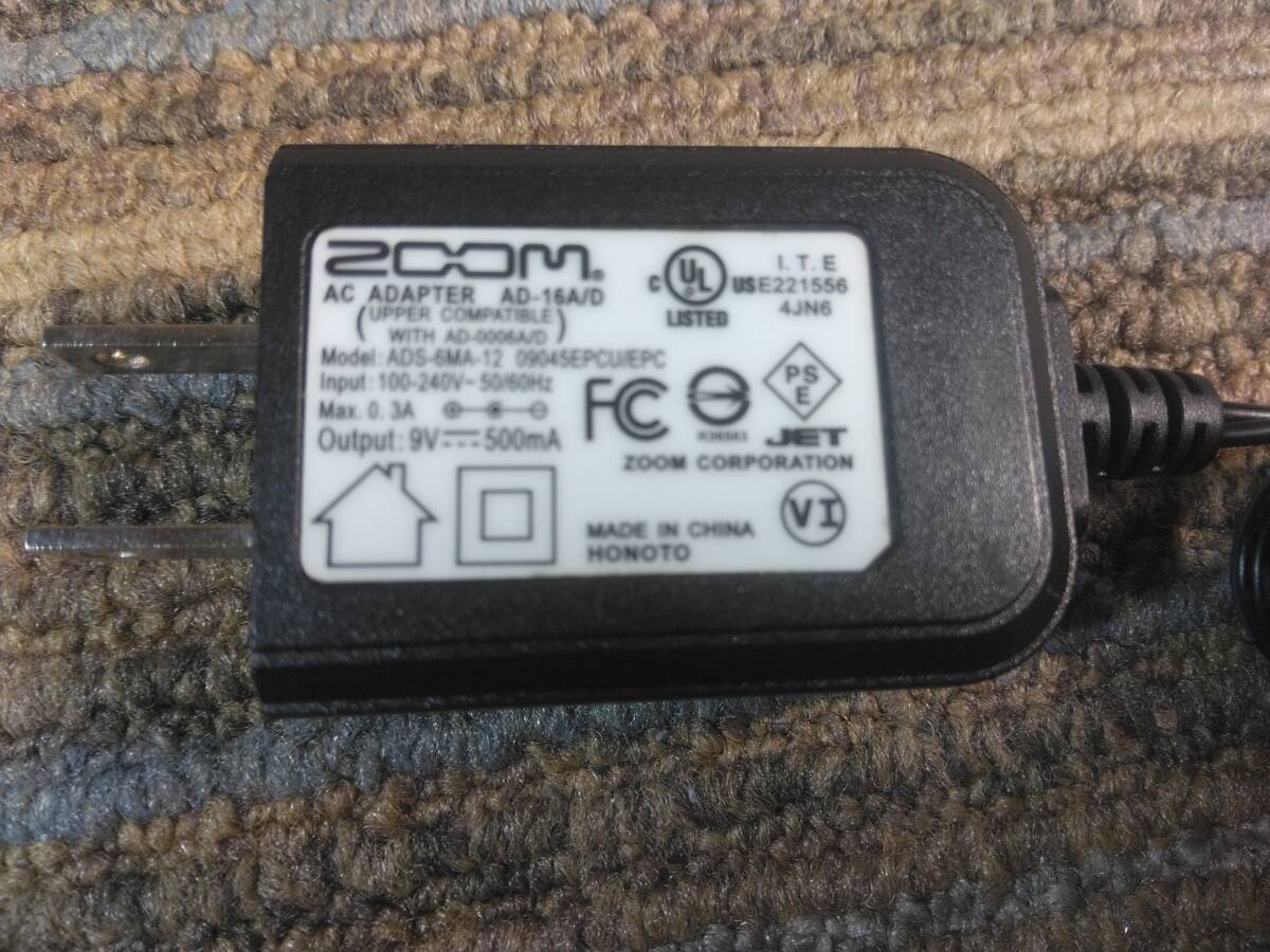 ZOOM zoom оригинальный AD-16A/D DC9V 500mA AC адаптор центральный минус 
