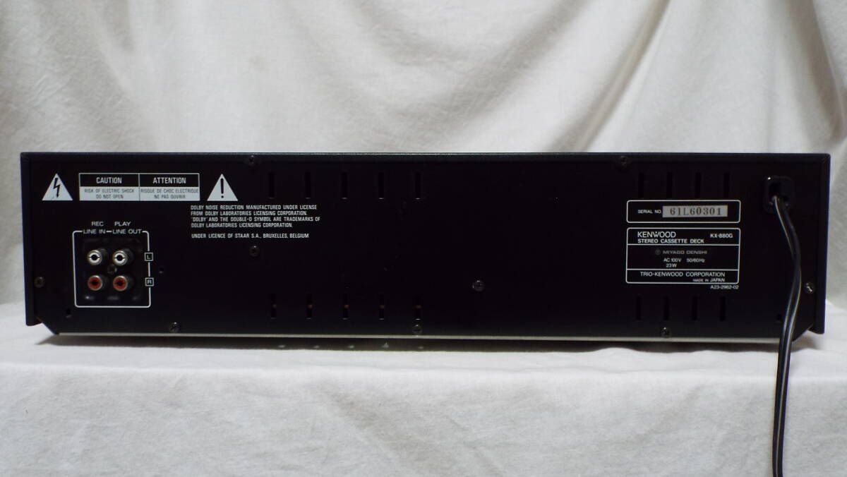 ★★★　KENWOOD　ケンウッド　KX-880G　Cassette Deck　カセットデッキ　★★★_画像6