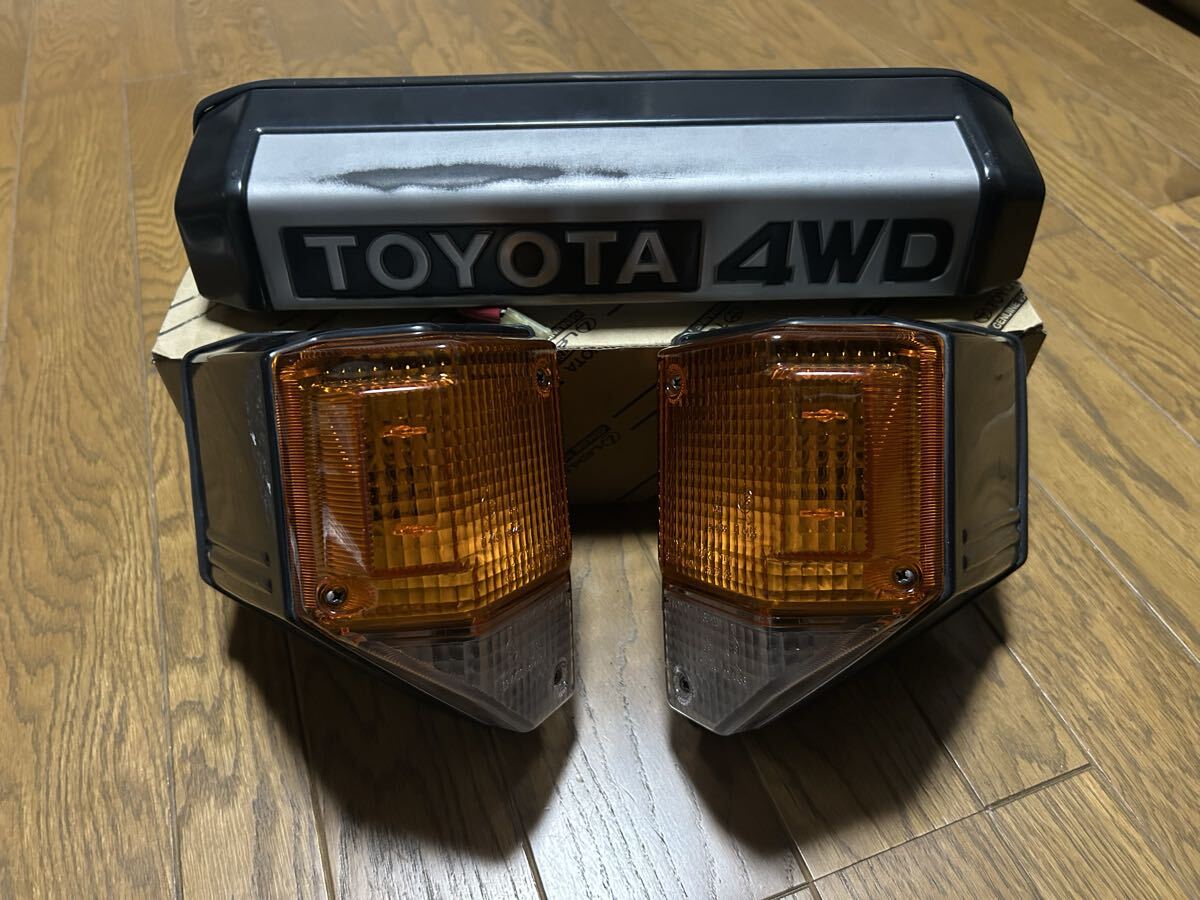 ランクル70 純正　 サイドウインカー左右セット　ライセンスプレート　 当時物 _画像1