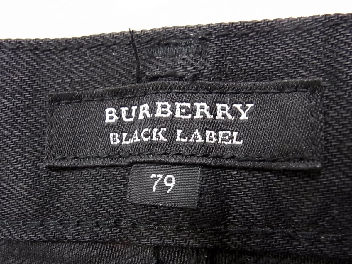 美品◇BURBERRY BLACK LABEL ブラック ジーンズ ロゴパッチ デニムパンツ バーバリー ブラックレーベル メンズ 1円スタート_画像8