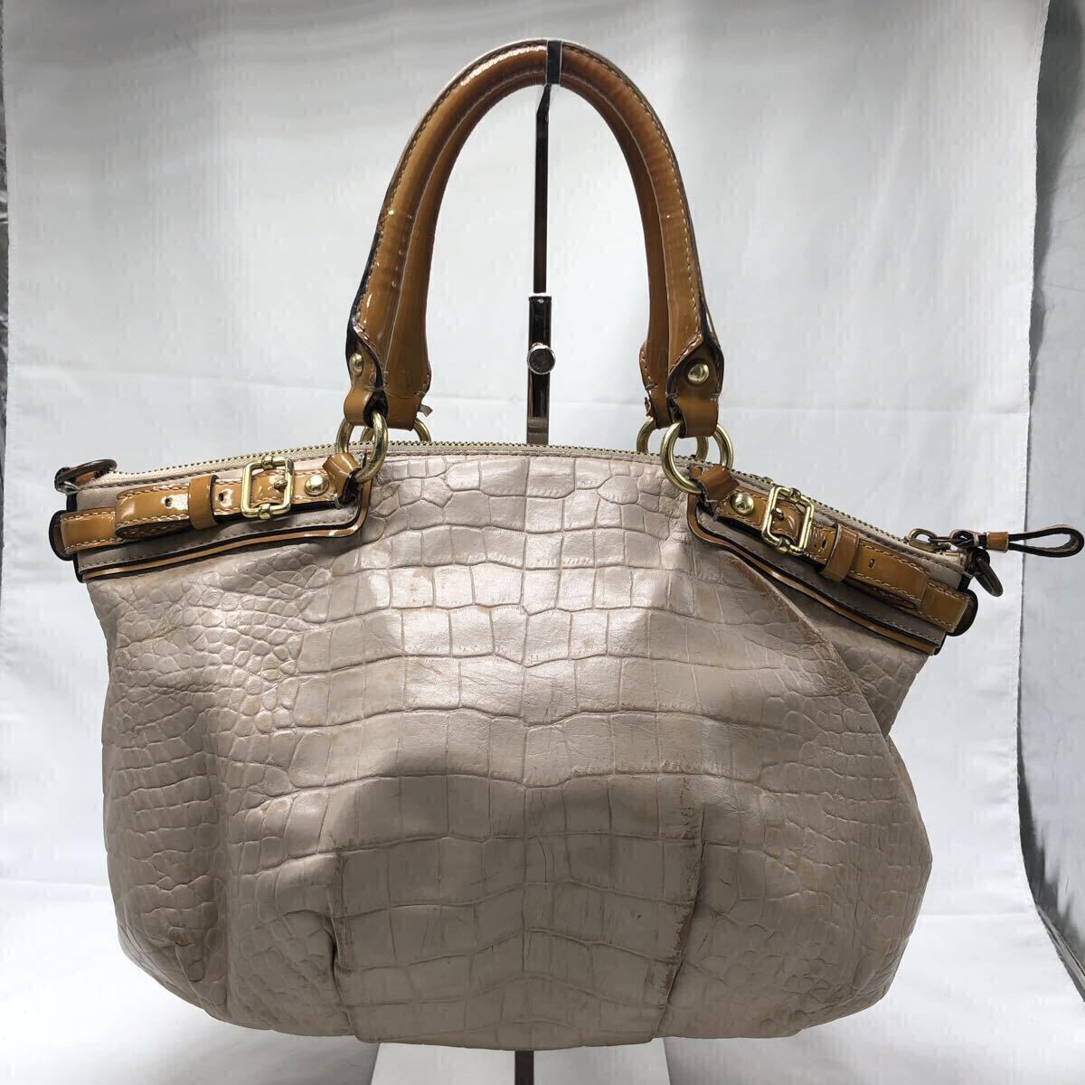 COACH コーチ 2WAYハンドバッグCOACH クリーム系 No.G1149-16602 中古 YS 7AR0_画像2