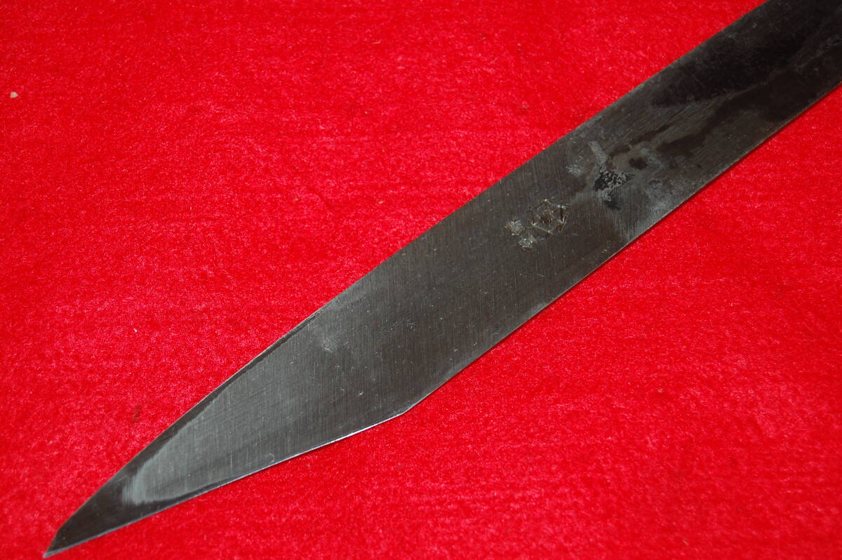 【青紙別打/白山秘伝別誂】【右型】最高級/本職用三木章龍印接木小刀24mm直型切味抜群！_画像8