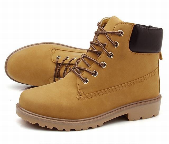  мутон ботинки мужской Work ботинки 2typoe обратная сторона ворсистый casual ботинки кожа обувь обувь гонки выше длинный осень-зима желтый 25.0cm