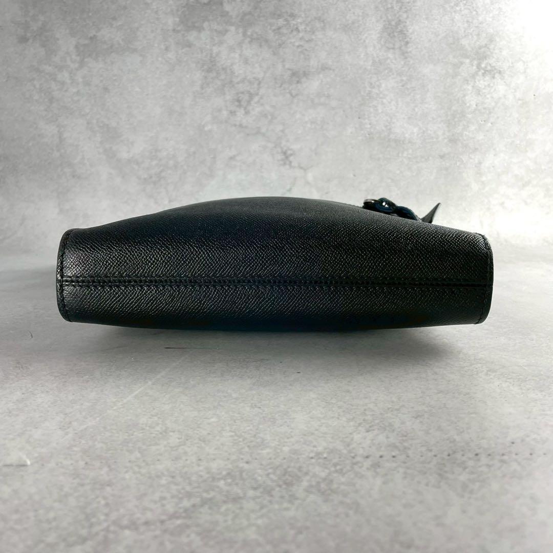  прекрасный товар BVLGARI BVLGARY sakoshu сумка на плечо небольшая сумочка Circle кожа наклонный .. плечо .. ходить на работу бизнес чёрный черный мужской 