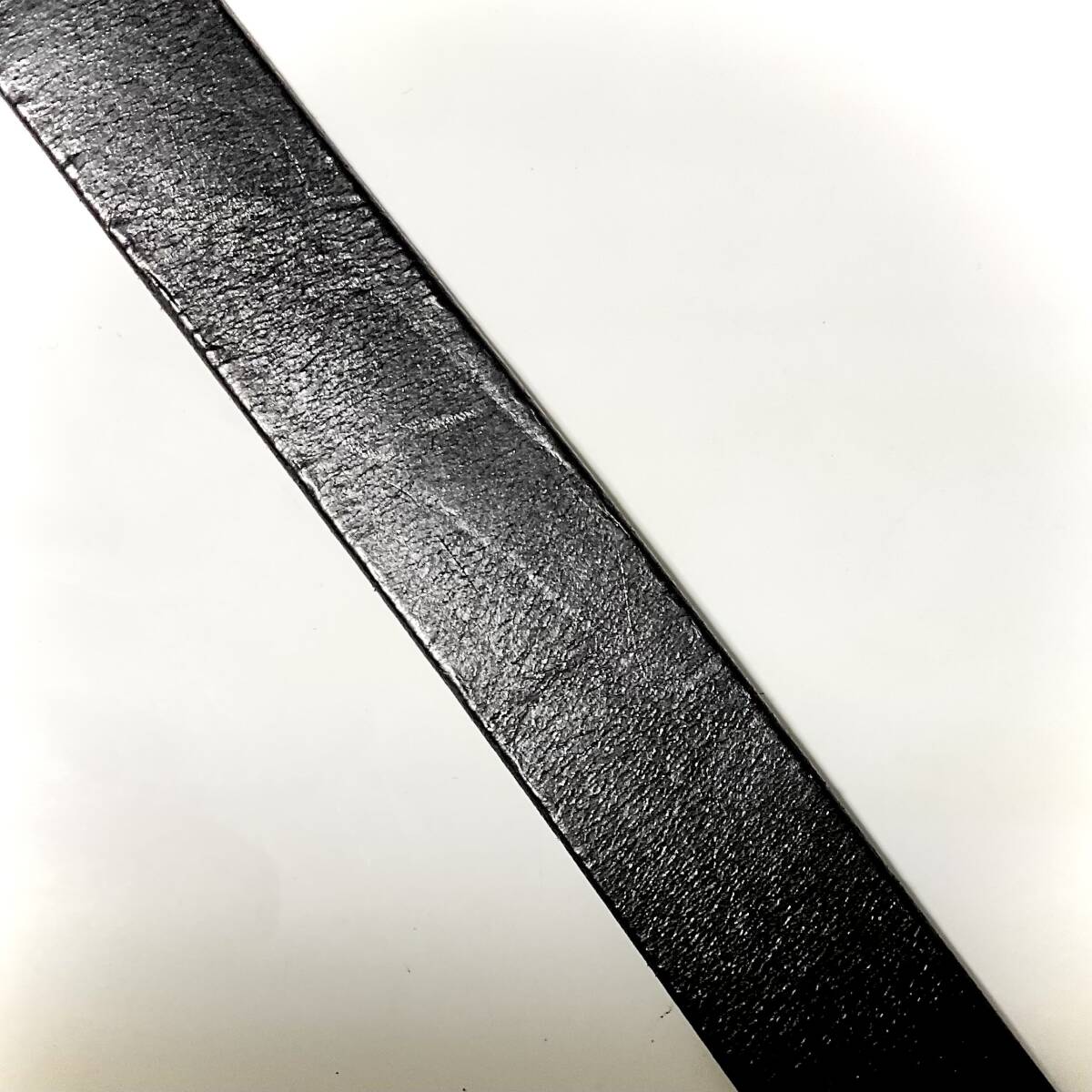 Levi’s　レザーベルト　ブラック/ブラス/フルグレイン/牛革　サイズ95/3８　　　W219_画像9