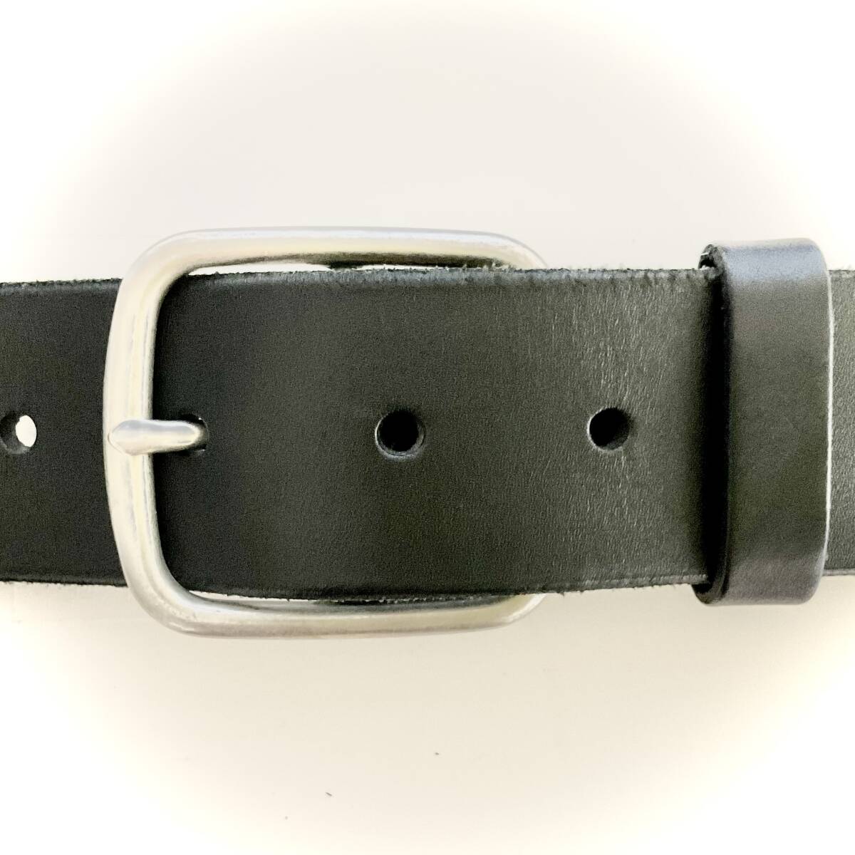 Levi’s　レザーベルト　ブラック/クラシックバックル/フルグレイン/牛革　サイズ95/3８　　　W219_画像2