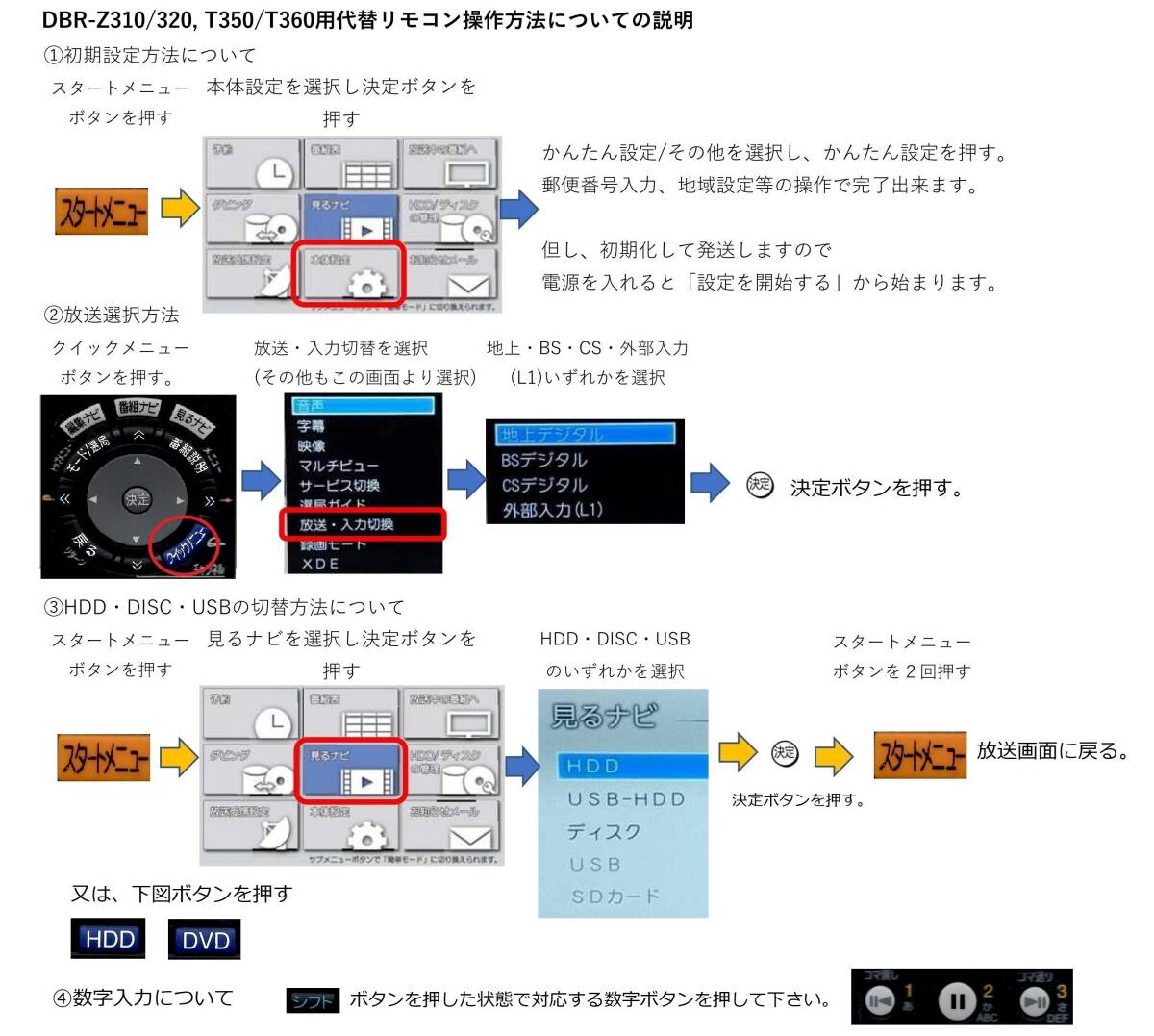 東芝 1TB 3チューナー ブルーレイレコーダー 『DBR-T350』3番組同時録画可能リモコン付き動作品です。_画像10