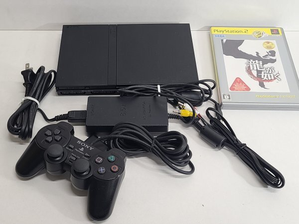 ☆ PS2 ☆ プレイステーション2 SCPH-79000 チャコールブラック 動作品 本体 コントローラー ケーブル 付属 PlayStation2 SONY A13_画像1