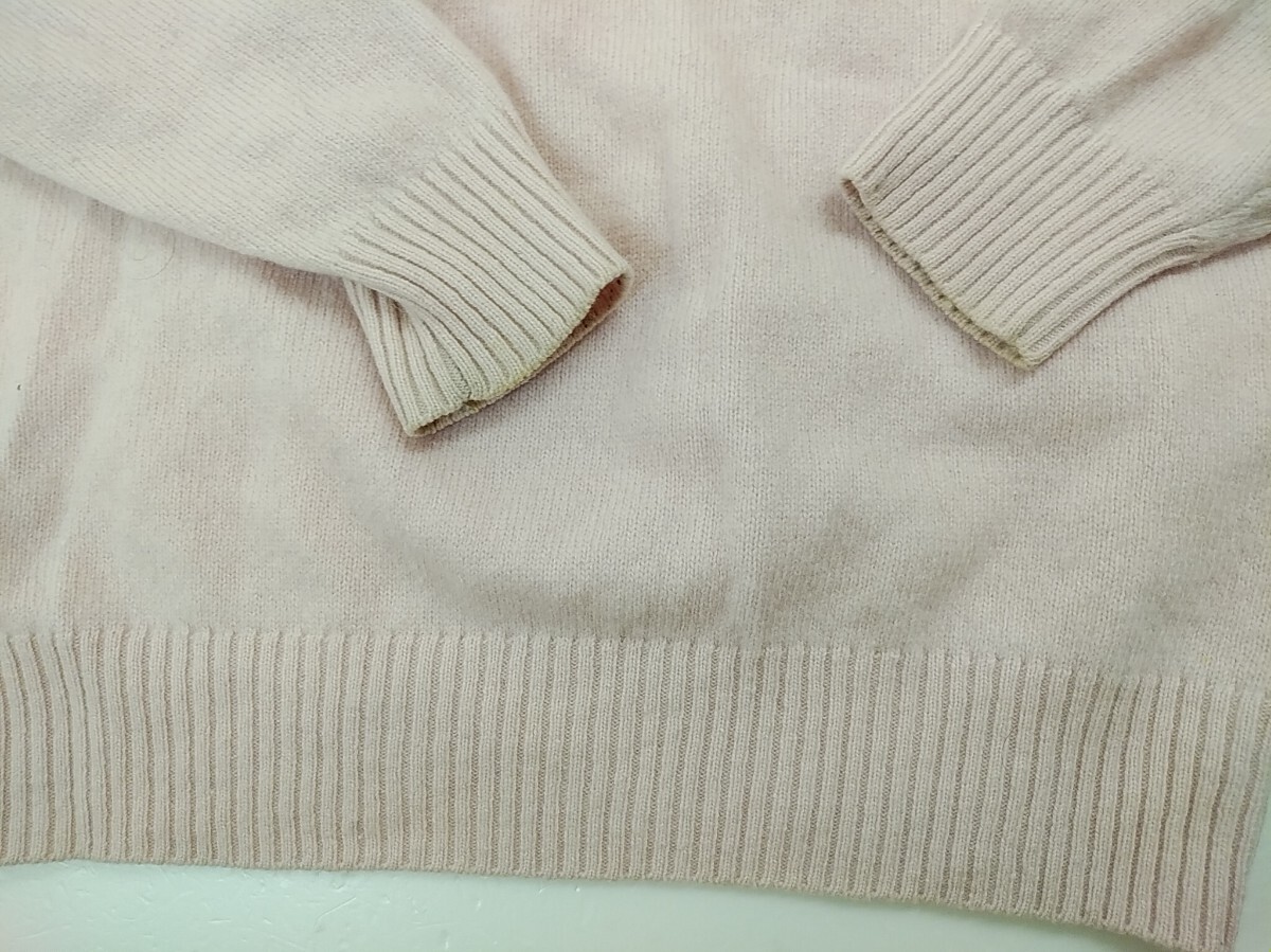  обычный б/у одежда степень хранение товар *UNIQLO* Uniqlo * вырез лодочкой свитер * легкий . розовый L размер 