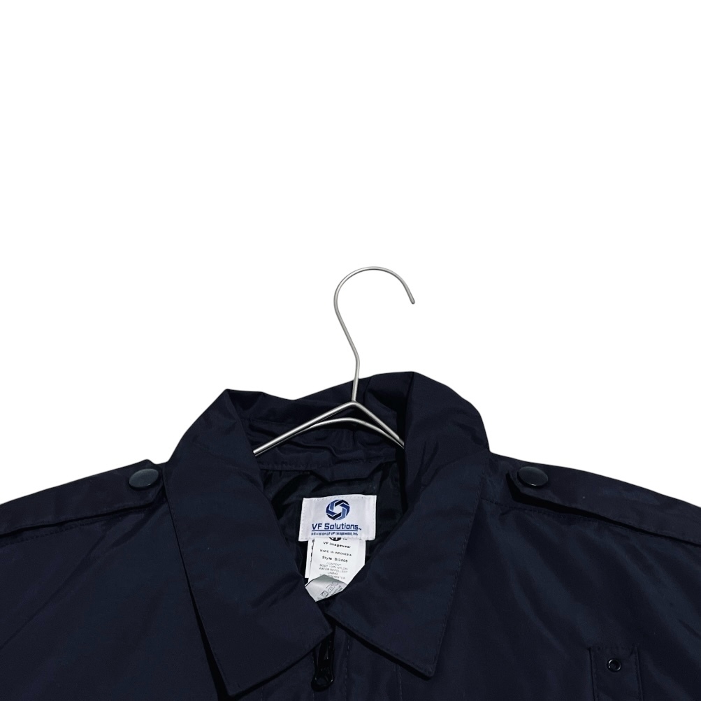 VF ビーエフソリューションズ セキュリタス ワッペン 中綿ジャケット Mサイズ相当 黒 撥水加工キルティングライナーエポーレット_画像6