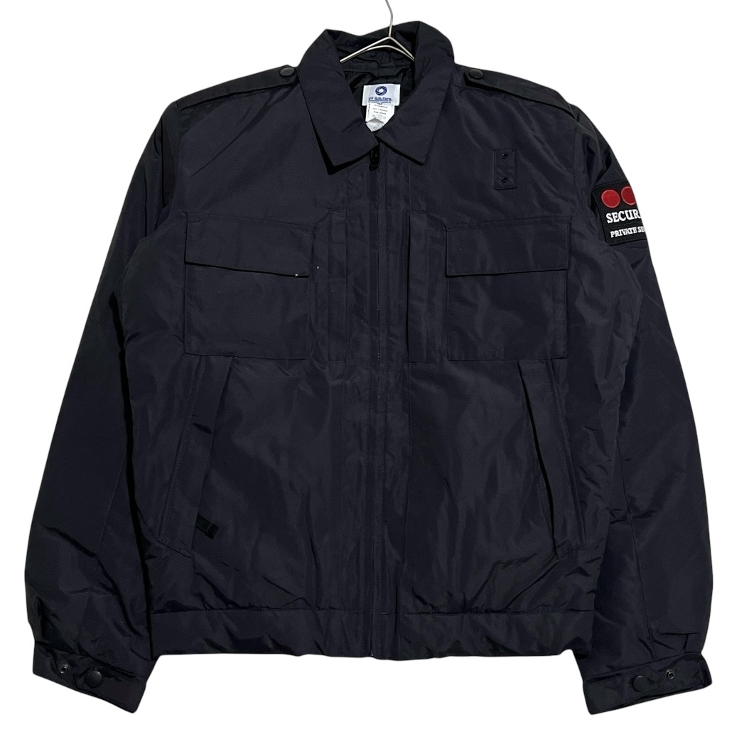 VF ビーエフソリューションズ セキュリタス ワッペン 中綿ジャケット Mサイズ相当 黒 撥水加工キルティングライナーエポーレット_画像1