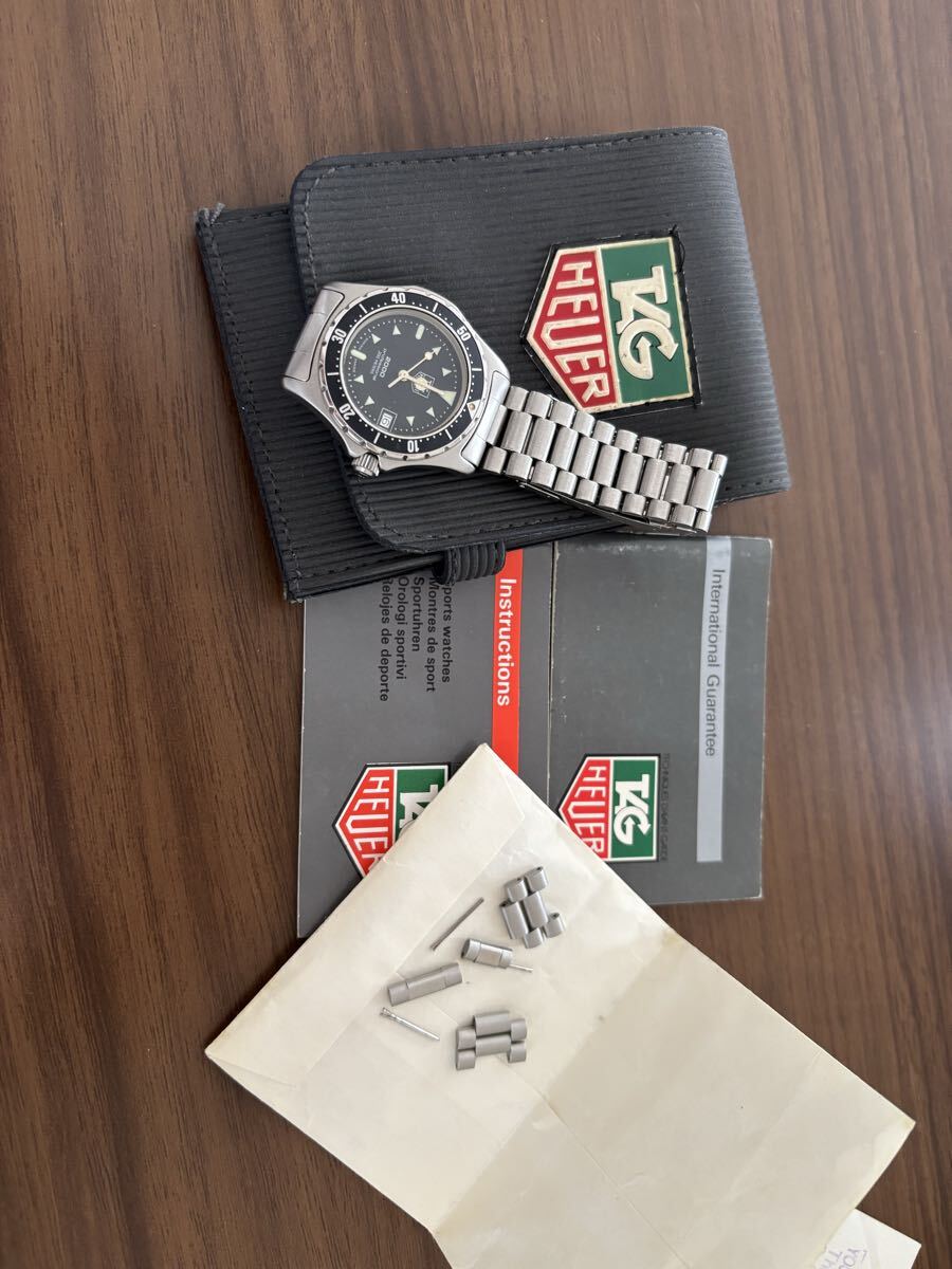 1円 TAG HEUER タグホイヤー 973.013 ダイバー 2000シリーズ 3針デイト 腕時計 クォーツ コマ/ケース付 _画像2