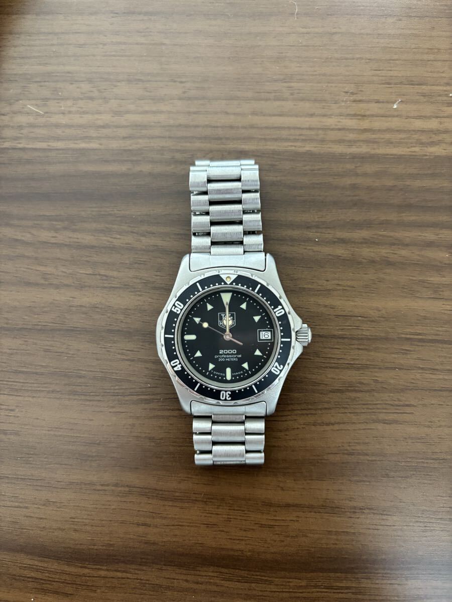 1円 TAG HEUER タグホイヤー 973.013 ダイバー 2000シリーズ 3針デイト 腕時計 クォーツ コマ/ケース付 _画像3