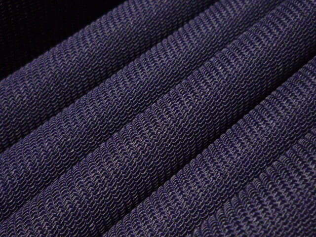 T/Cツイル/カルゼ/紺青色系/やや薄/総長不明_画像2