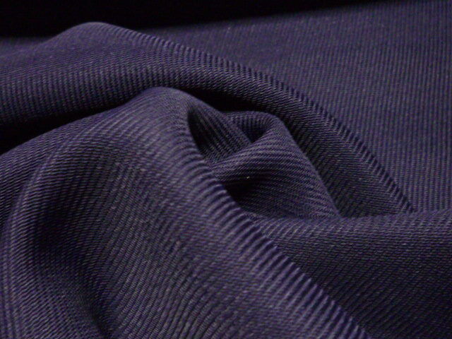 T/Cツイル/カルゼ/紺青色系/やや薄/総長不明_画像3