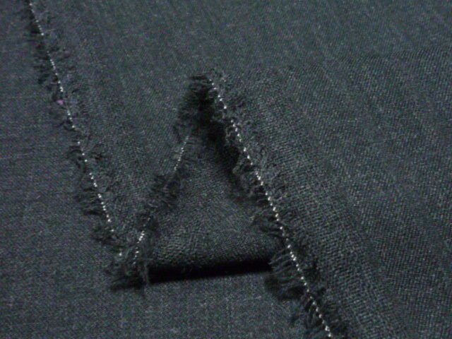 MADE IN ITALY/シャドーストライプ/T/Wチャコールグレー杢/長約5m_画像2