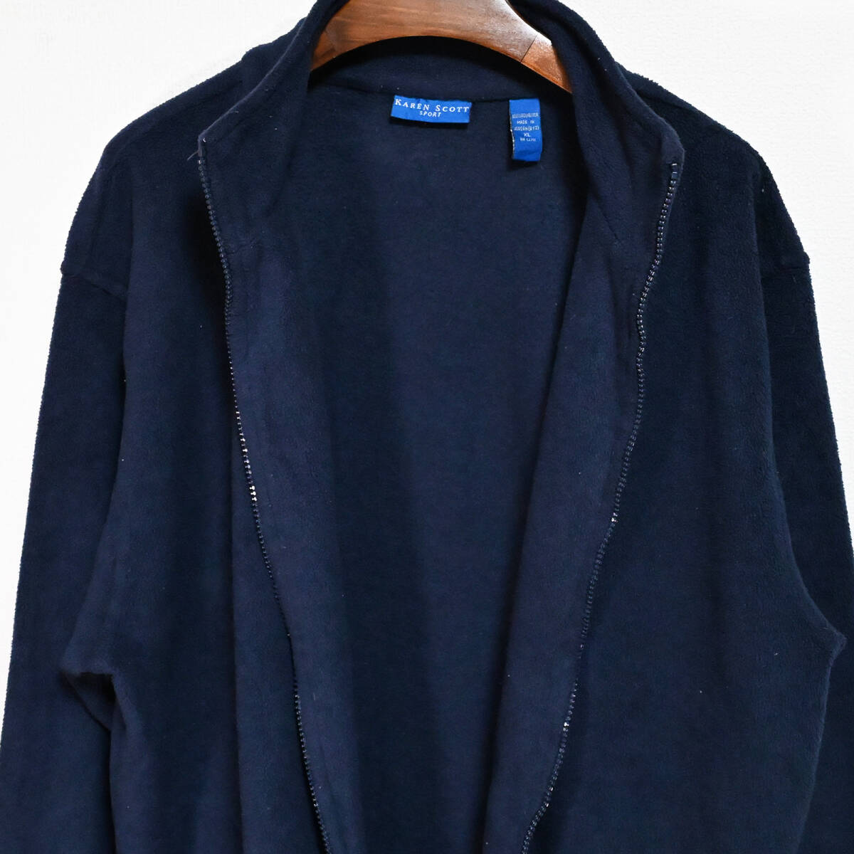 KAREN SCOTT フルジップ フリースジャケット XL ネイビー_画像4