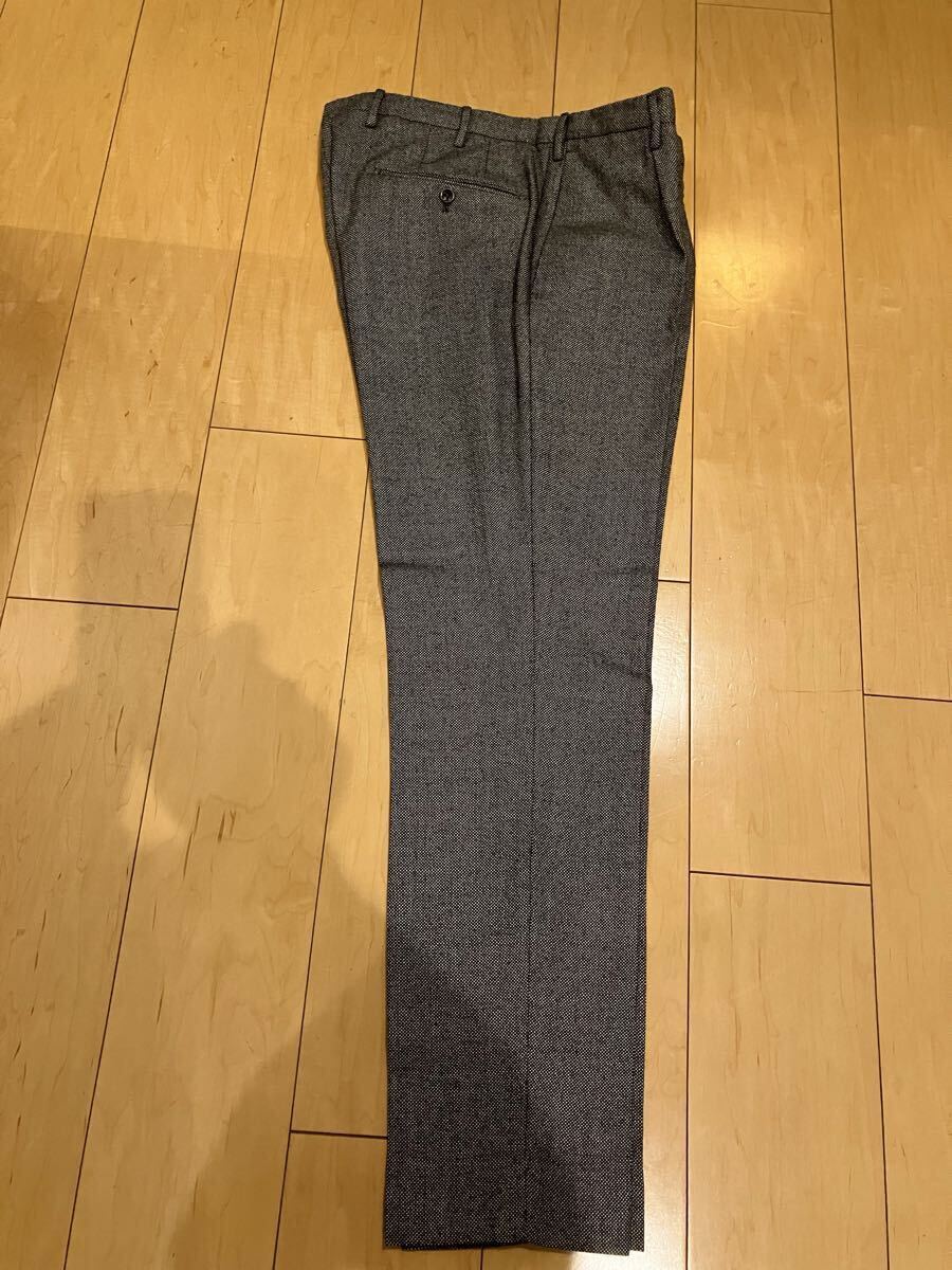 インコテックス 秋冬 テーパードパンツ 48 (Lサイズ） SLIM FIT グレー （バーズアイ）　ウール100％ SUPER100`S 使用僅少　_画像2