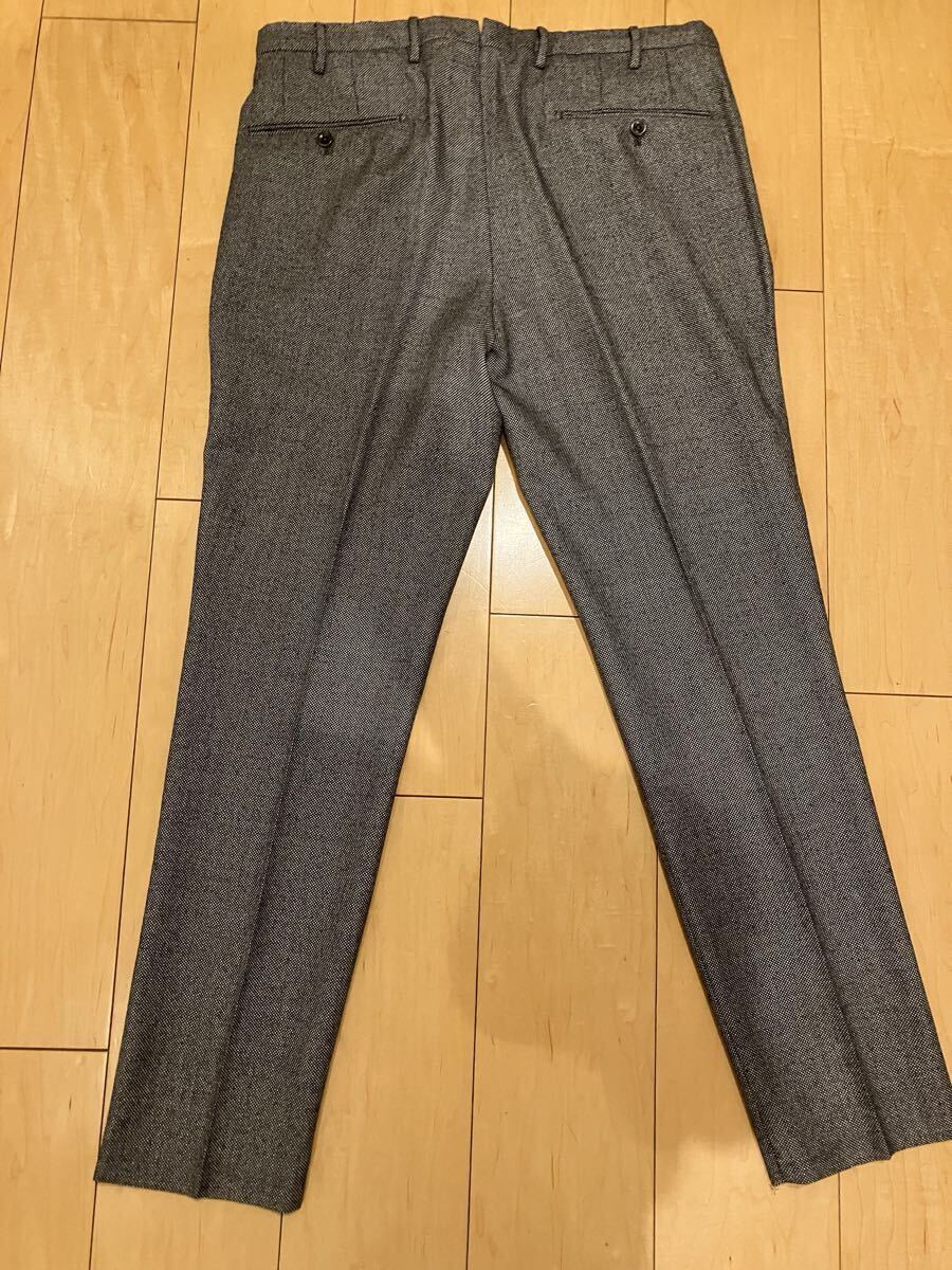 インコテックス 秋冬 テーパードパンツ 48 (Lサイズ） SLIM FIT グレー （バーズアイ）　ウール100％ SUPER100`S 使用僅少　_画像3