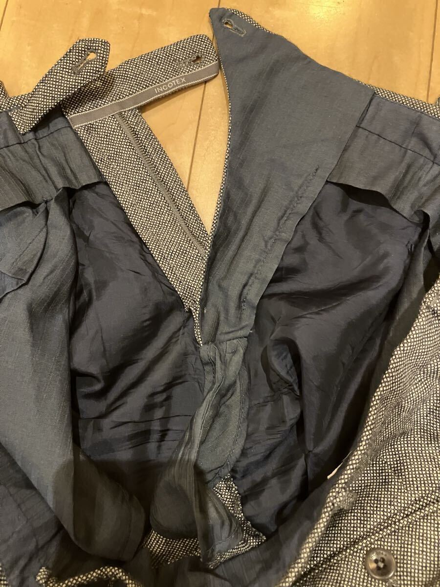 インコテックス 秋冬 テーパードパンツ 48 (Lサイズ） SLIM FIT グレー （バーズアイ）　ウール100％ SUPER100`S 使用僅少　_画像6