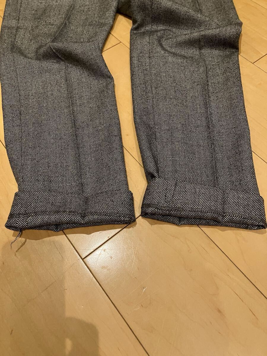 インコテックス 秋冬 テーパードパンツ 48 (Lサイズ） SLIM FIT グレー （バーズアイ）　ウール100％ SUPER100`S 使用僅少　_画像9