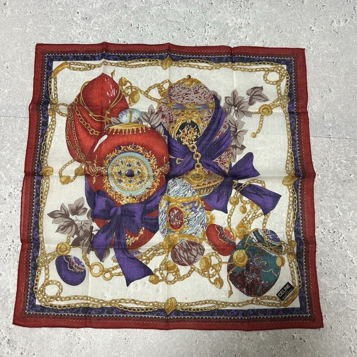 セリーヌ CELINE ランセル ブランドハンカチ 5枚セット まとめ売り FILA LANCEL ミニハンカチ レースハンカチ FH71007_画像2