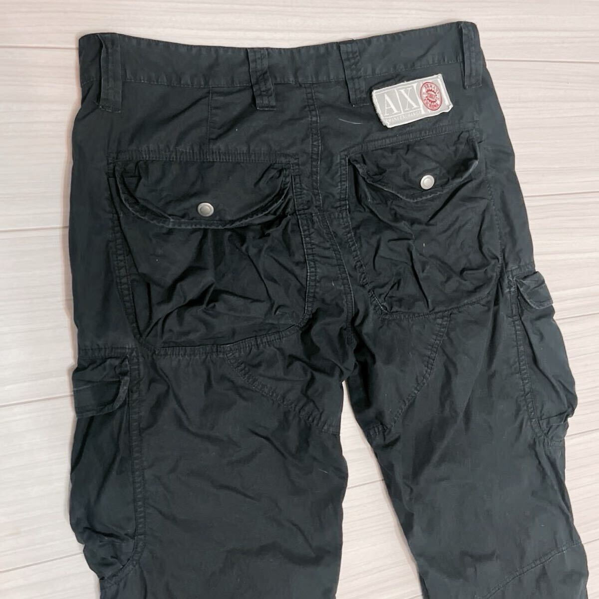 ARMANI EXCHANGE アルマーニ メンズ カーゴパンツ 黒 ブラック FH71007_画像2