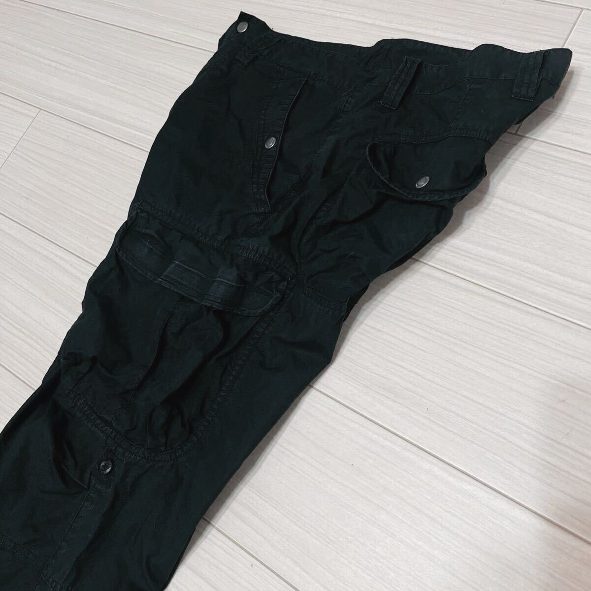 ARMANI EXCHANGE アルマーニ メンズ カーゴパンツ 黒 ブラック FH71007_画像3