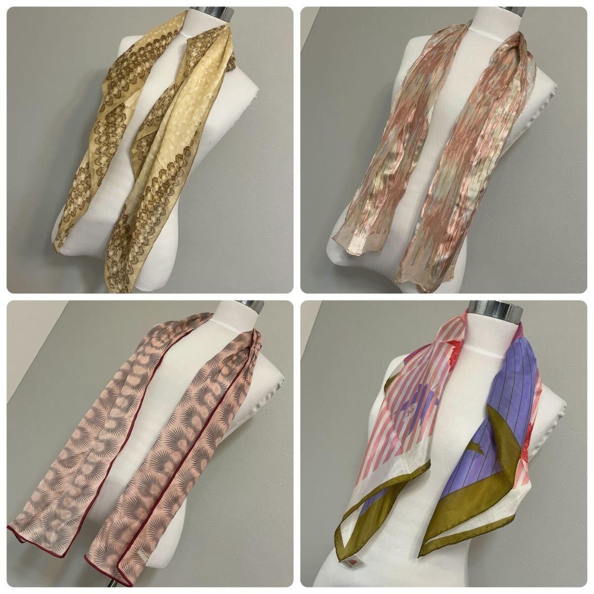 ブランドスカーフ シルクスカーフ ハンカチ まとめ売り イヴ・サンローラン セリーヌ CELINE 大判スカーフ お得 大量 日本製 タグ付きあり_画像3