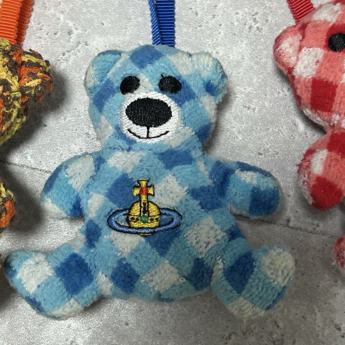 ヴィヴィアンウェストウッド Vivienne Westwood くま ぬいぐるみ マスコット ３つセット キーホルダー ストラップ オーナメント FH711_画像3