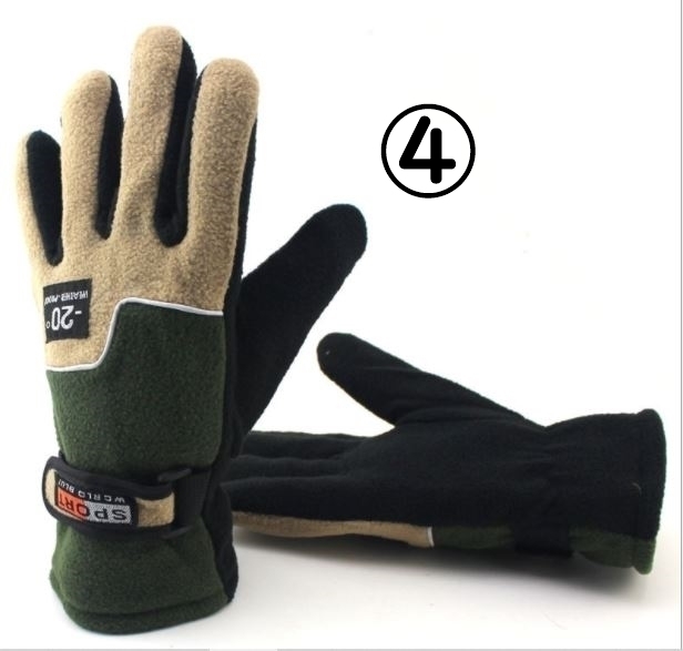  защищающий от холода перчатки [ рука. flat ширина 11.5cm]2 -слойный флис . теплый! мужчина женщина перчатка уличный треккинг мотоцикл лыжи рыбалка ходить на работу посещение школы велосипед [L]④