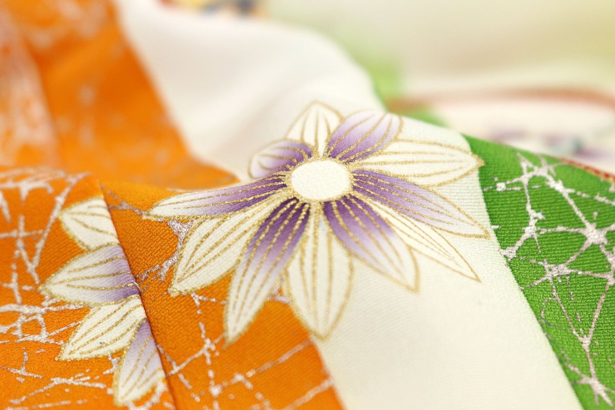 和遊館 EHK554 単衣 いち川 工芸染匠 デザインコンクール出品作品 丹後ちりめん 本加工 高級 訪問着_画像6