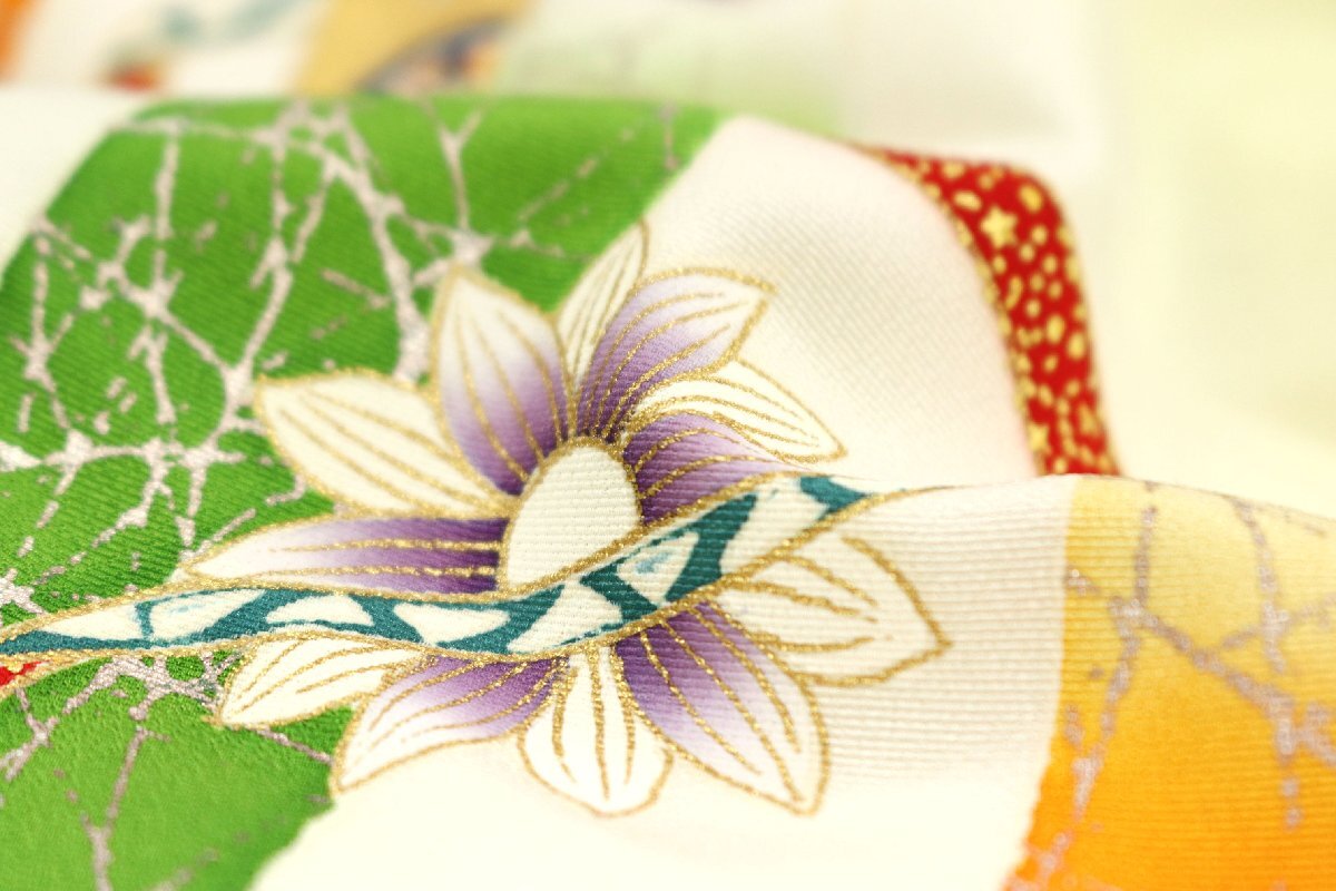 和遊館 EHK554 単衣 いち川 工芸染匠 デザインコンクール出品作品 丹後ちりめん 本加工 高級 訪問着_画像5