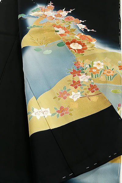 和遊館 EHK553 京友禅作家 松井青々 大塚生地使用 浜ちりめん 高級 黒留袖_画像4