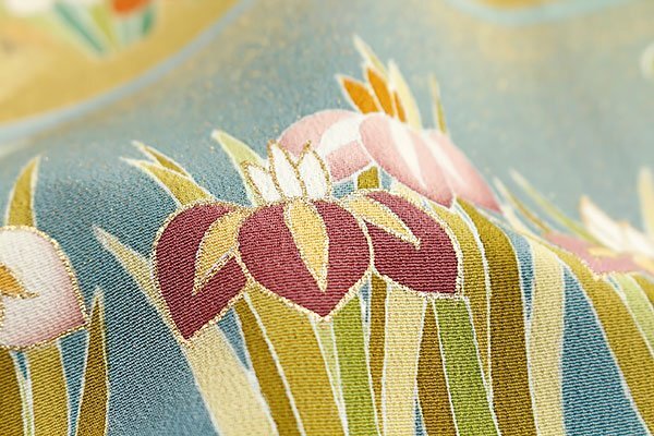 和遊館 EHK553 京友禅作家 松井青々 大塚生地使用 浜ちりめん 高級 黒留袖_画像7