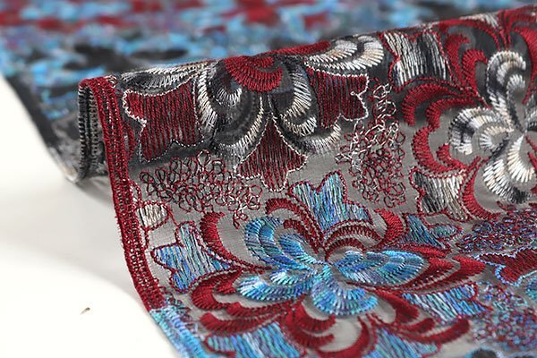 和遊館 KTK1035 先染刺繍 シルク オーガンジー スリーシーズンコート_画像3