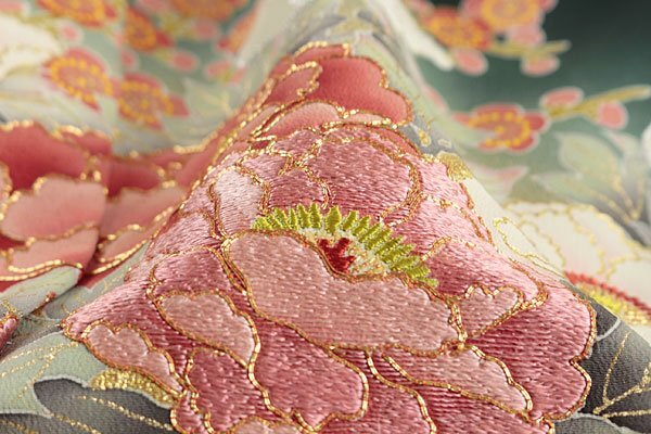 和遊館 EHK590 京友禅作家 松井青々 大塚生地使用 浜ちりめん 高級 黒留袖_画像6