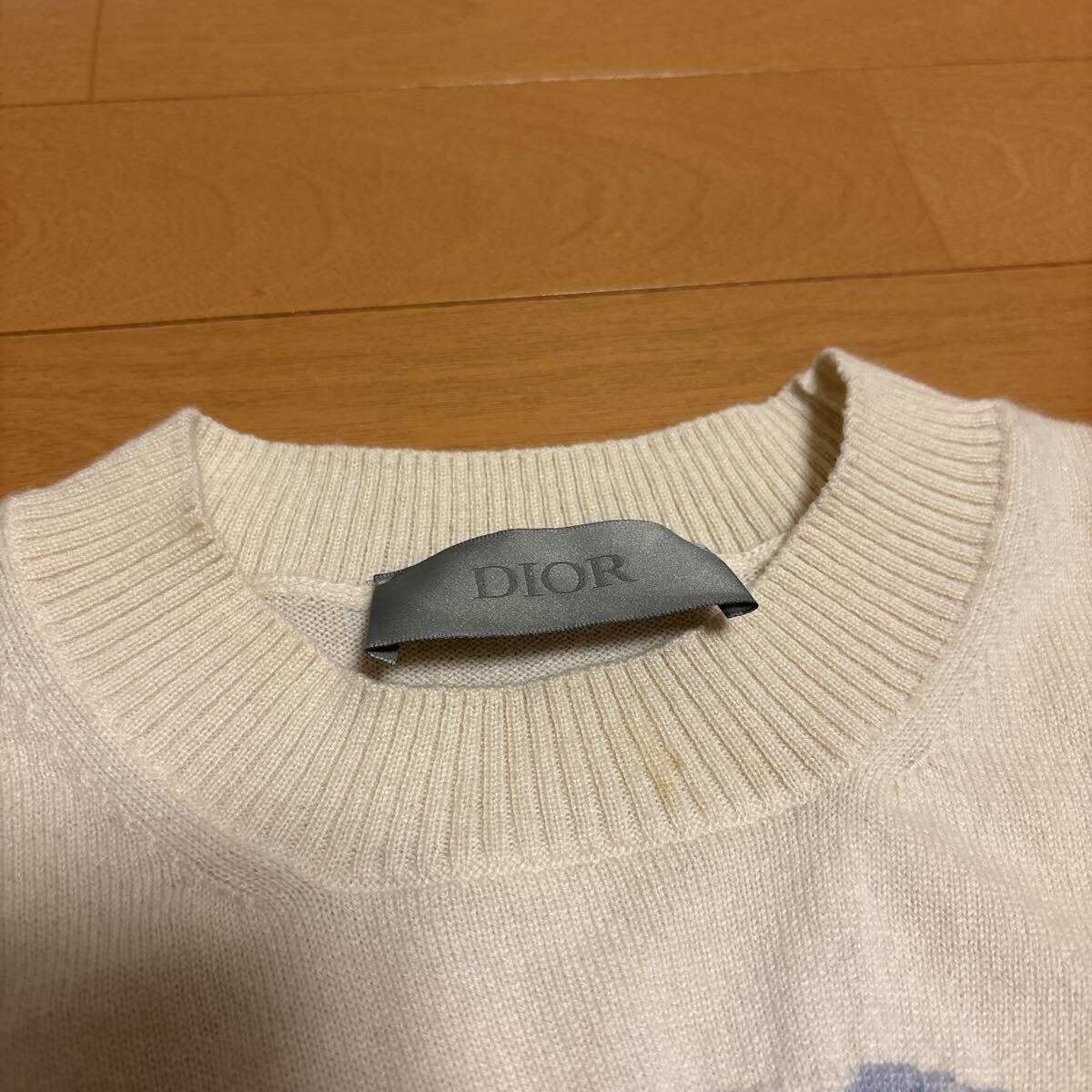 DIOR ディオール 22AW ボビークルーネックカシミアジャカードニットセーター アイボリー/ベージュ 243M635AT460 Lサイズ Knit sweater_画像2