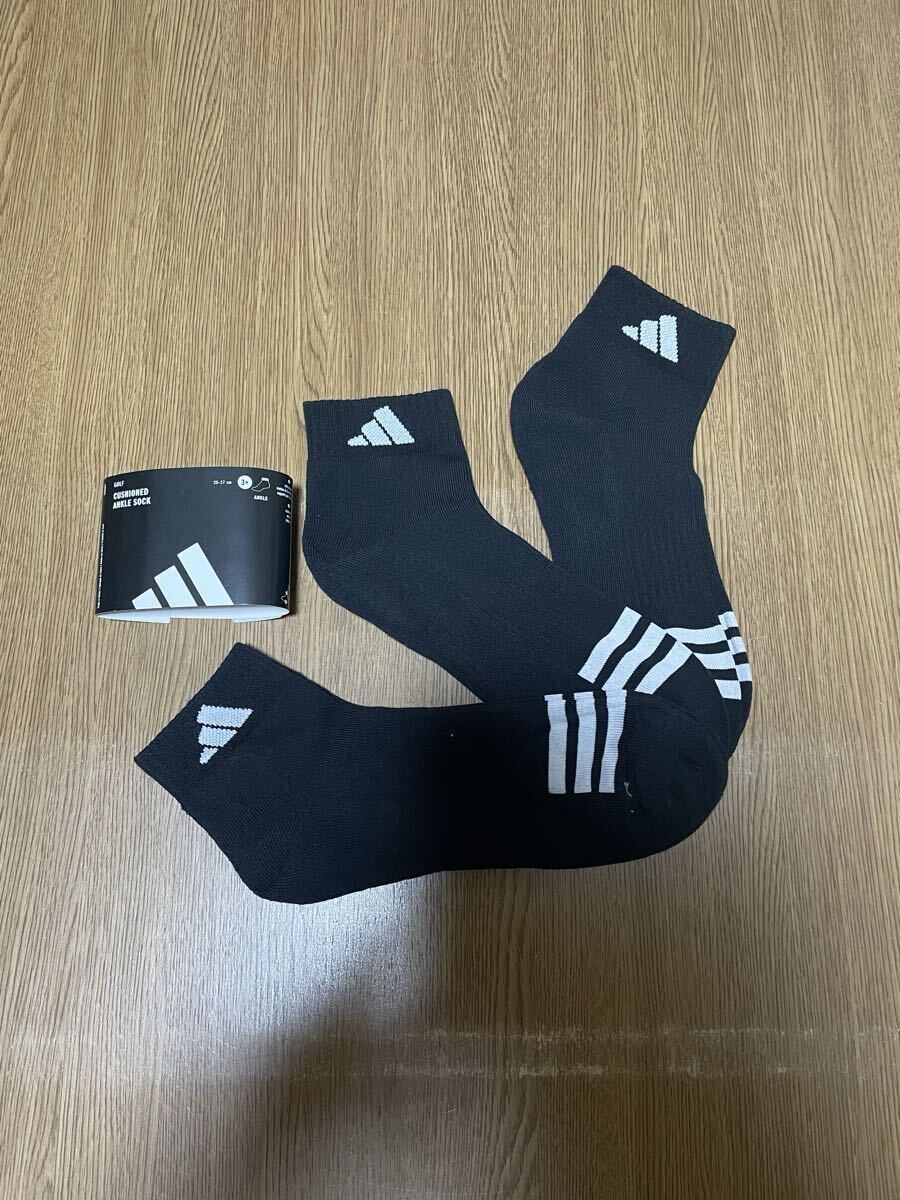 新品未使用　アディダス ゴルフ クッションアンクルソックス 3足セット25-27_画像2
