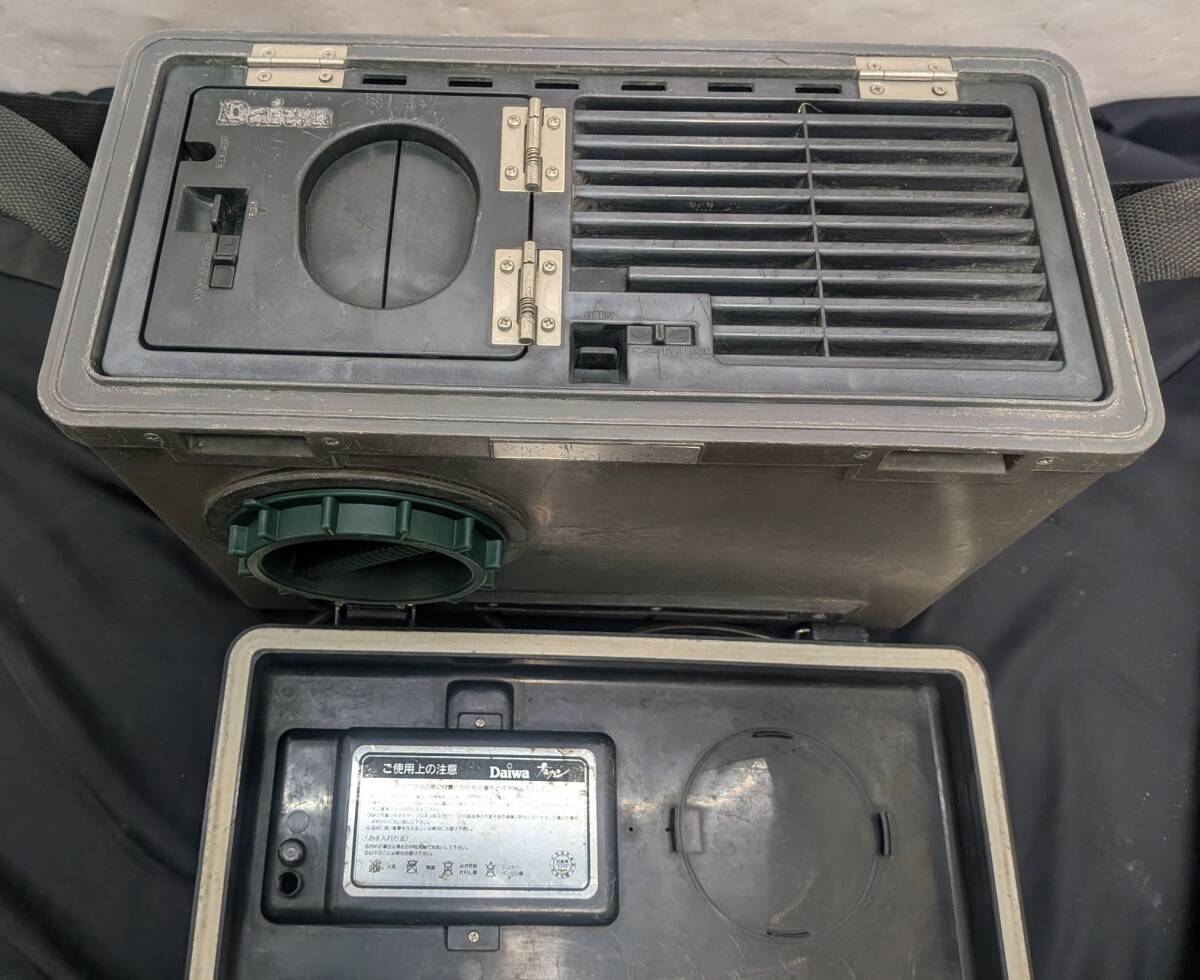 DAIWA Daiwa . can ... жестяная банка ящик для наживки компрессор рабочее состояние подтверждено форель рыбалка айю .. рыболовные снасти рыболовная снасть рыбалка сопутствующие товары 