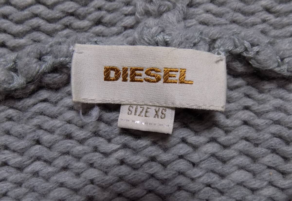 ディーゼル DIESEL ショールカラー 　フード付きニットカーディガン XS_画像5