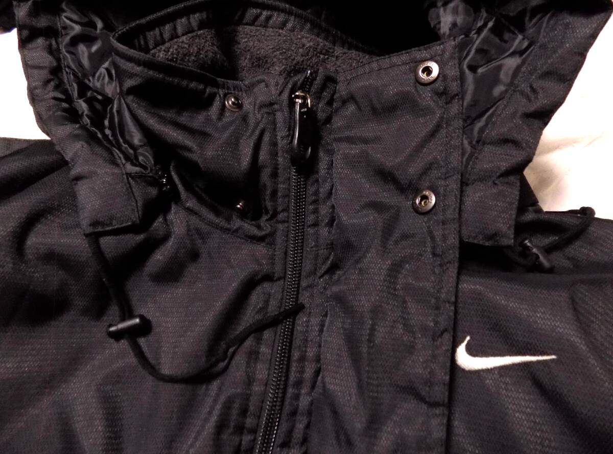 ナイキ　裏がキルティング　黒中綿ベンチコート S_画像5