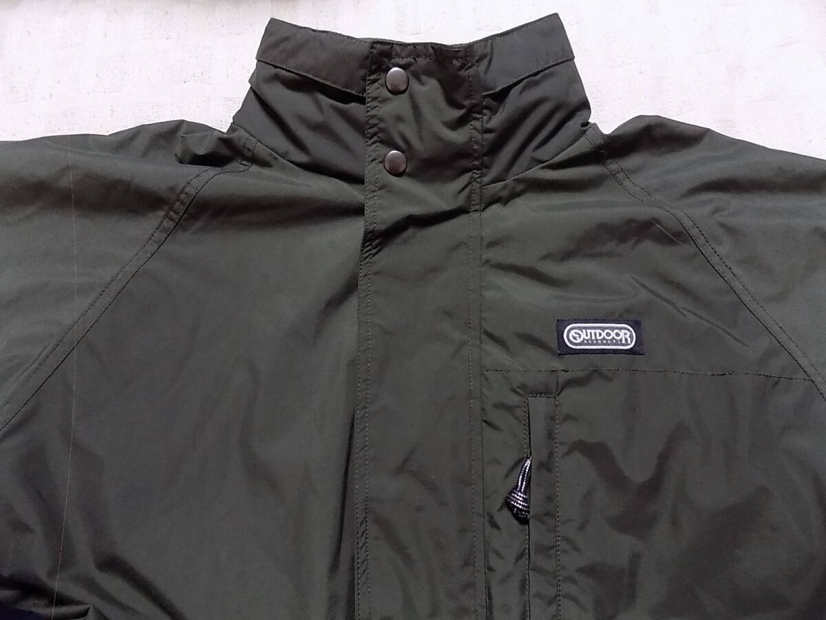 アウトドア 裏メッシュ オリーブ色 ナイロンジャケット L フード収納あり (管上1)_画像5