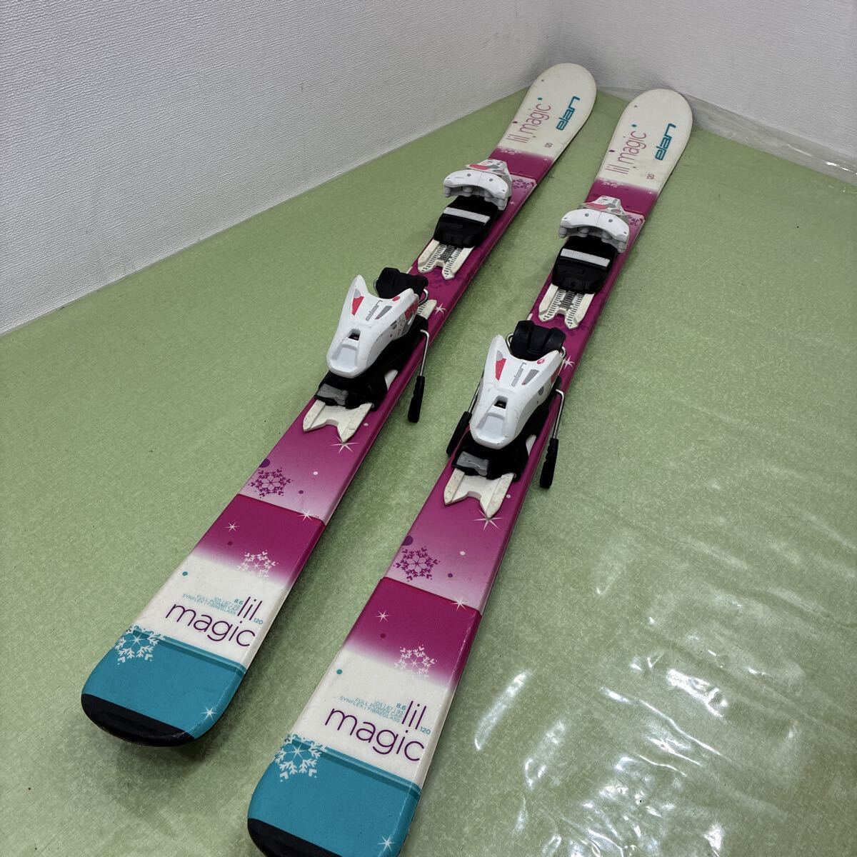 elan lil magic 120 調整ビンディング スキー板_画像1