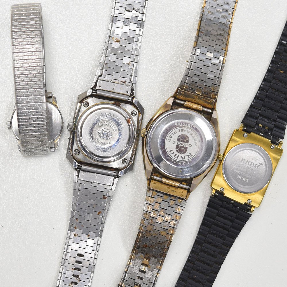 1円 可動品 腕時計 4本 ラドー クォーツ メンズ レディース まとめて 同梱不可_画像7