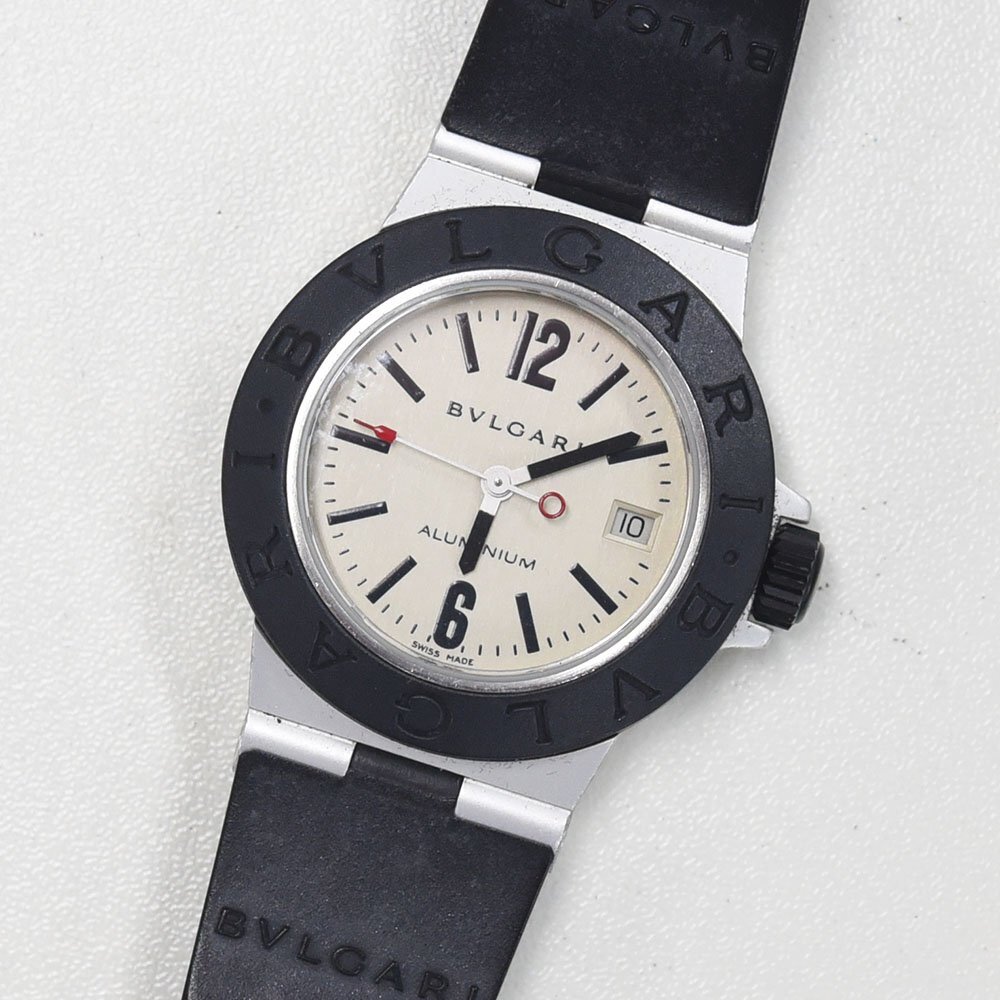1円 可動品 腕時計 ブルガリ BVLGARI アルミニウム AL29A クォーツ レディース 同梱不可_画像1